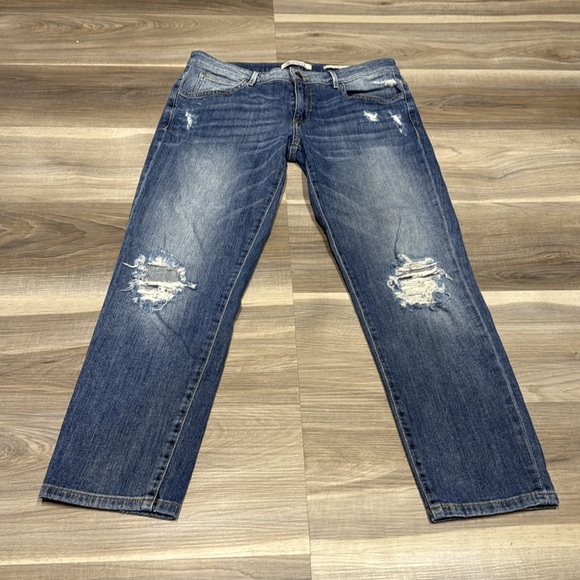 Guess Blue Tom boy Jeans with Vintage Distressing size 28 - Picture 4 of 9